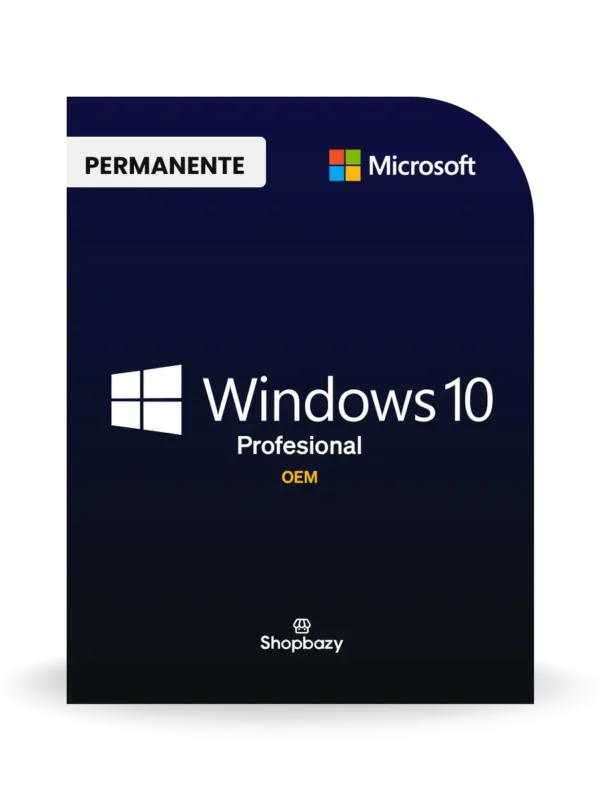 Imagen de la licencia de Windows 10 Profesional OEM.