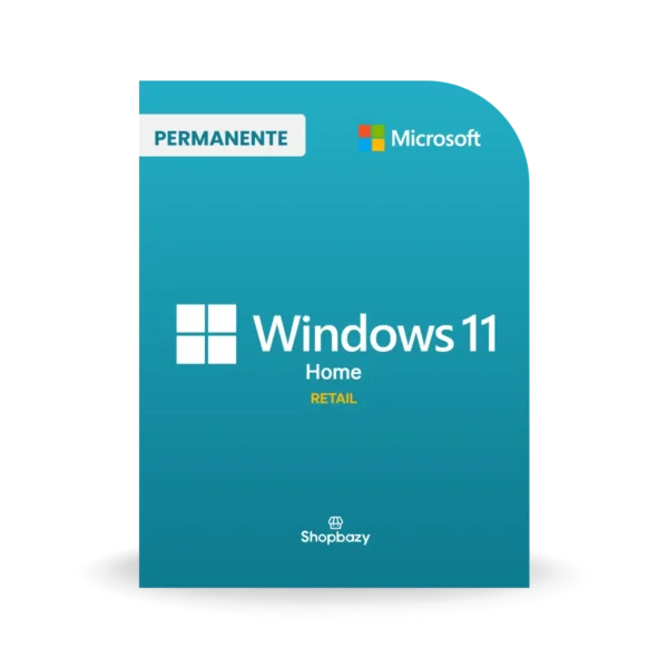 Windows 11 Home RETAIL, licencia transferible con avanzadas características de seguridad.