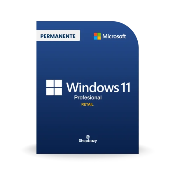 Licencia RETAIL de Windows 11 Profesional, flexible y segura.